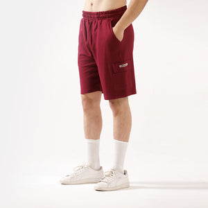 Maroon Cargo Relax Fit Shorts