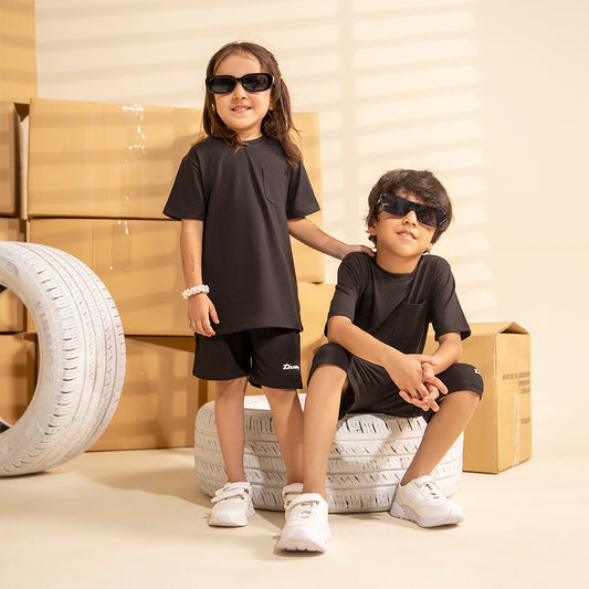 BLACK - 24/7 Kids Co-ord Set