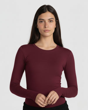 24/7 Women's Full Sleeve - Burgundy