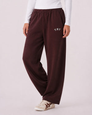 TNY Relax Fit Fleece Unisex Trouser - Brown