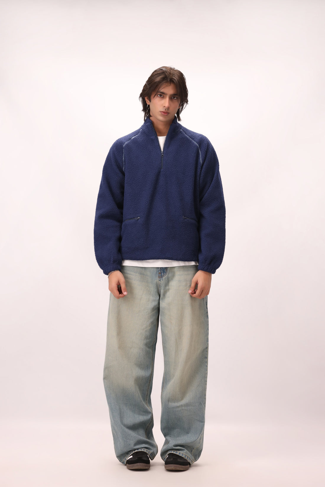 Sherpa Mock Neck ¼-Zip – Deep Navy