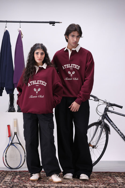 Classic Maroon TNY Tennis Club Sweatshirt