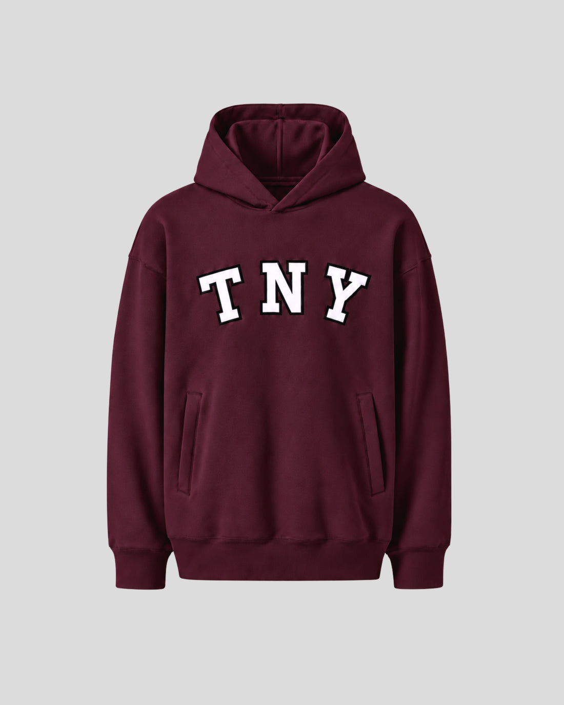 TNY Unisex Oversized Hoodie - Burgundy