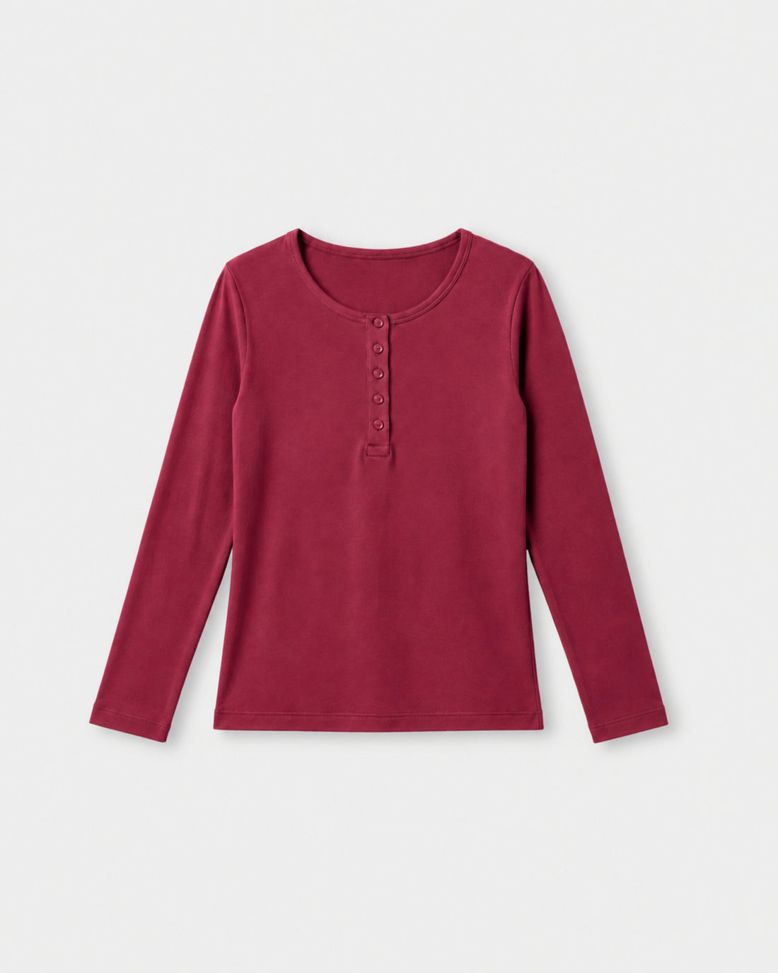 Go-to Henley Berry Maroon (Women)