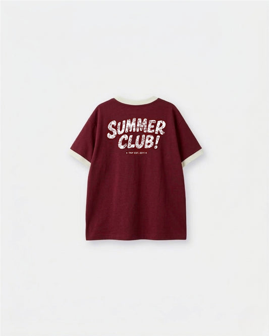 Oversized Ringer Kids T-shirt Maroon
