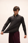 Pulse Long Sleeve ¼ Zip – Shadow Black