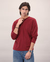 24/7 Henley Mens - Maroon