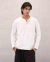 24/7 Henley Mens - Off White