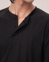 24/7 Henley Mens - Black