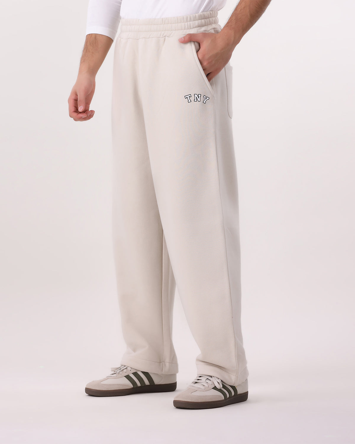 TNY Relax Fit Fleece Trouser - Cloud Dancer