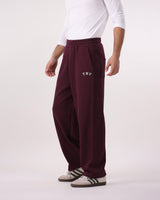 TNY Relax Fit Fleece Trouser - Burgundy