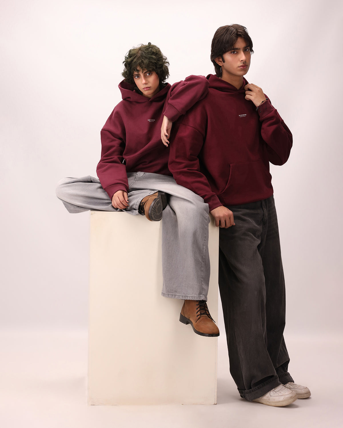 TNY Studio Essentials Hoodie - Burgundy