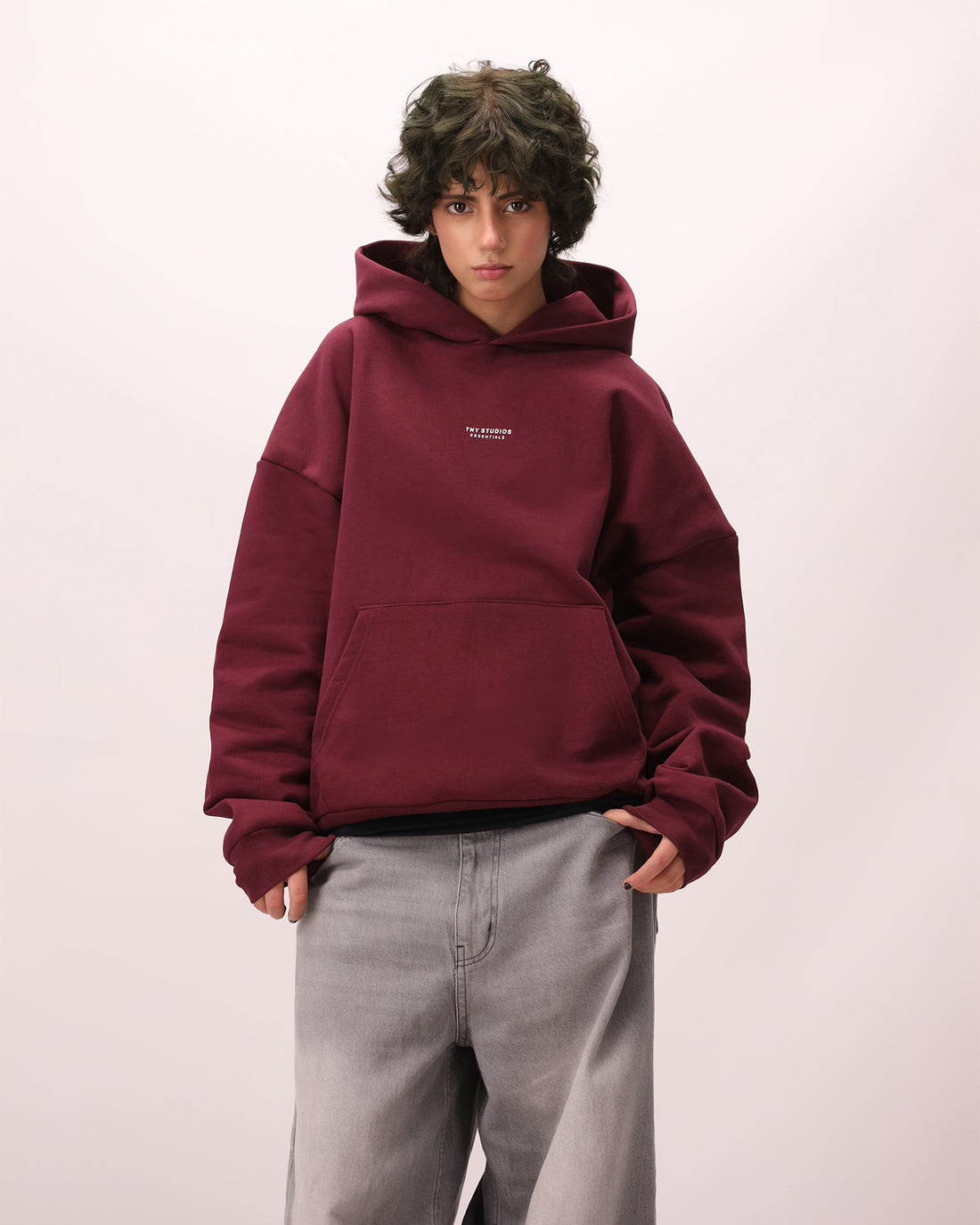 TNY Studio Essentials Hoodie - Burgundy