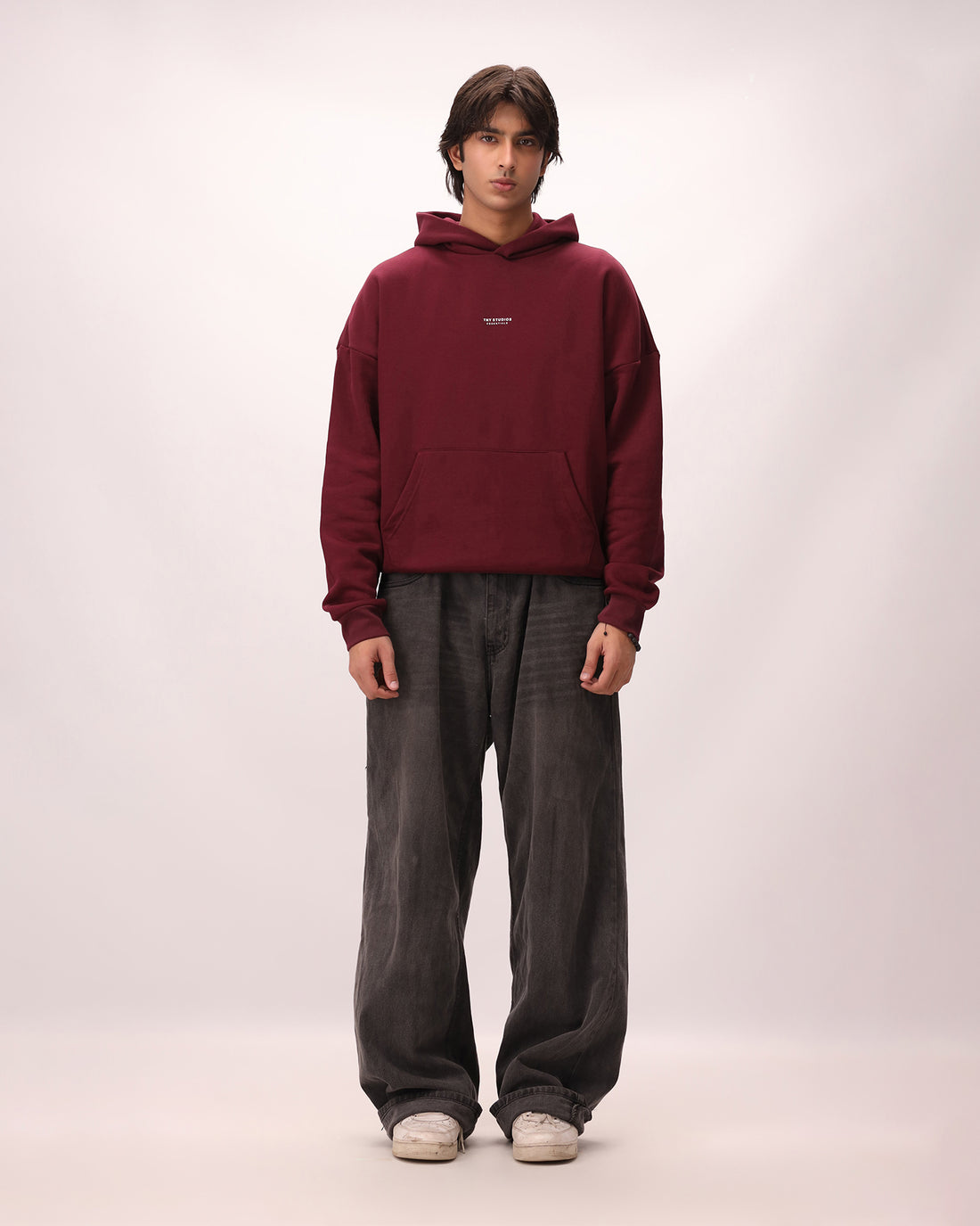 TNY Studio Essentials Hoodie - Burgundy