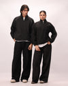 Sherpa Mock Neck ¼-Zip – Jet Black