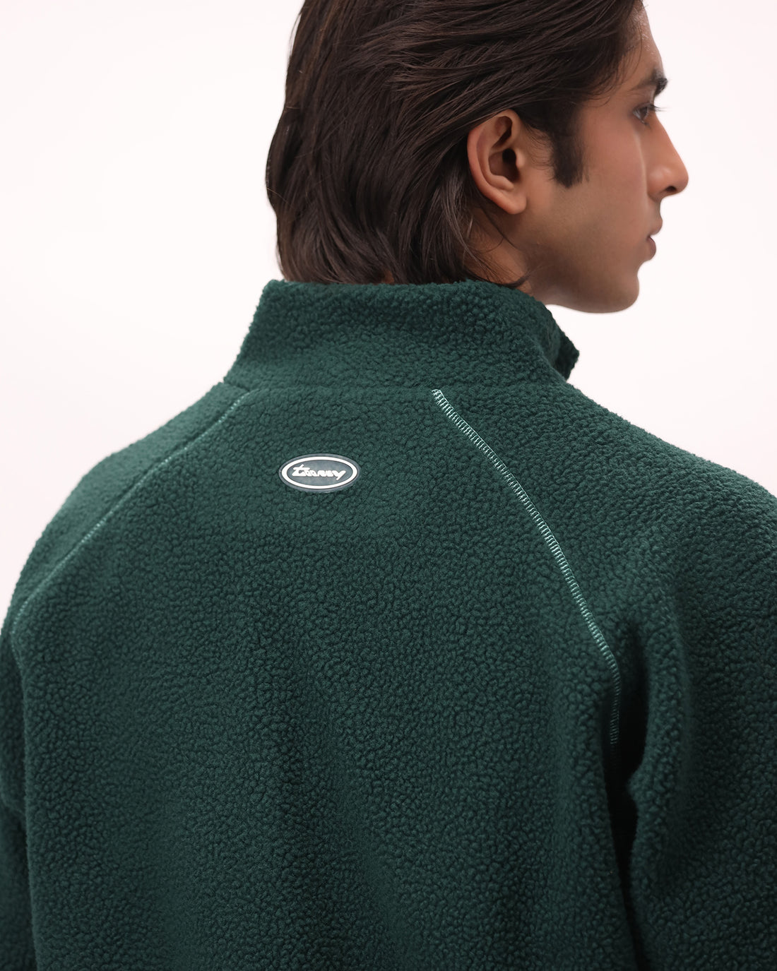 Sherpa Mock Neck ¼-Zip Unisex – Forest Green