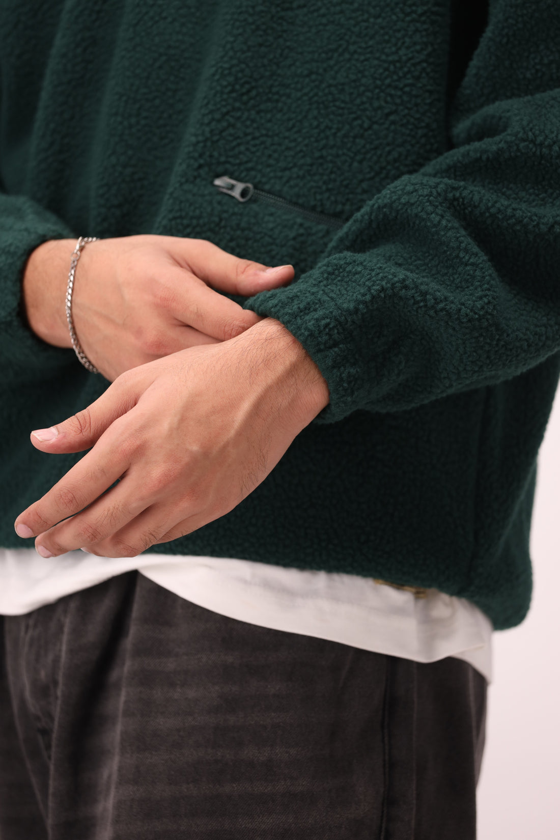 Sherpa Mock Neck ¼-Zip – Forest Green
