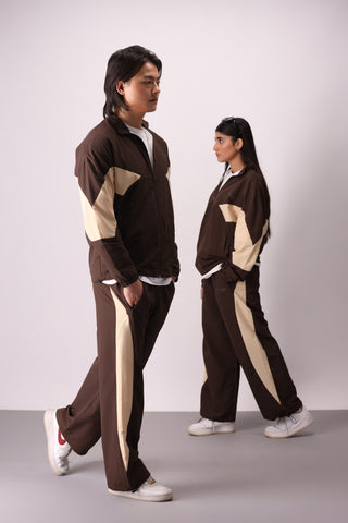 Retro Tracksuit - Brown & Beige