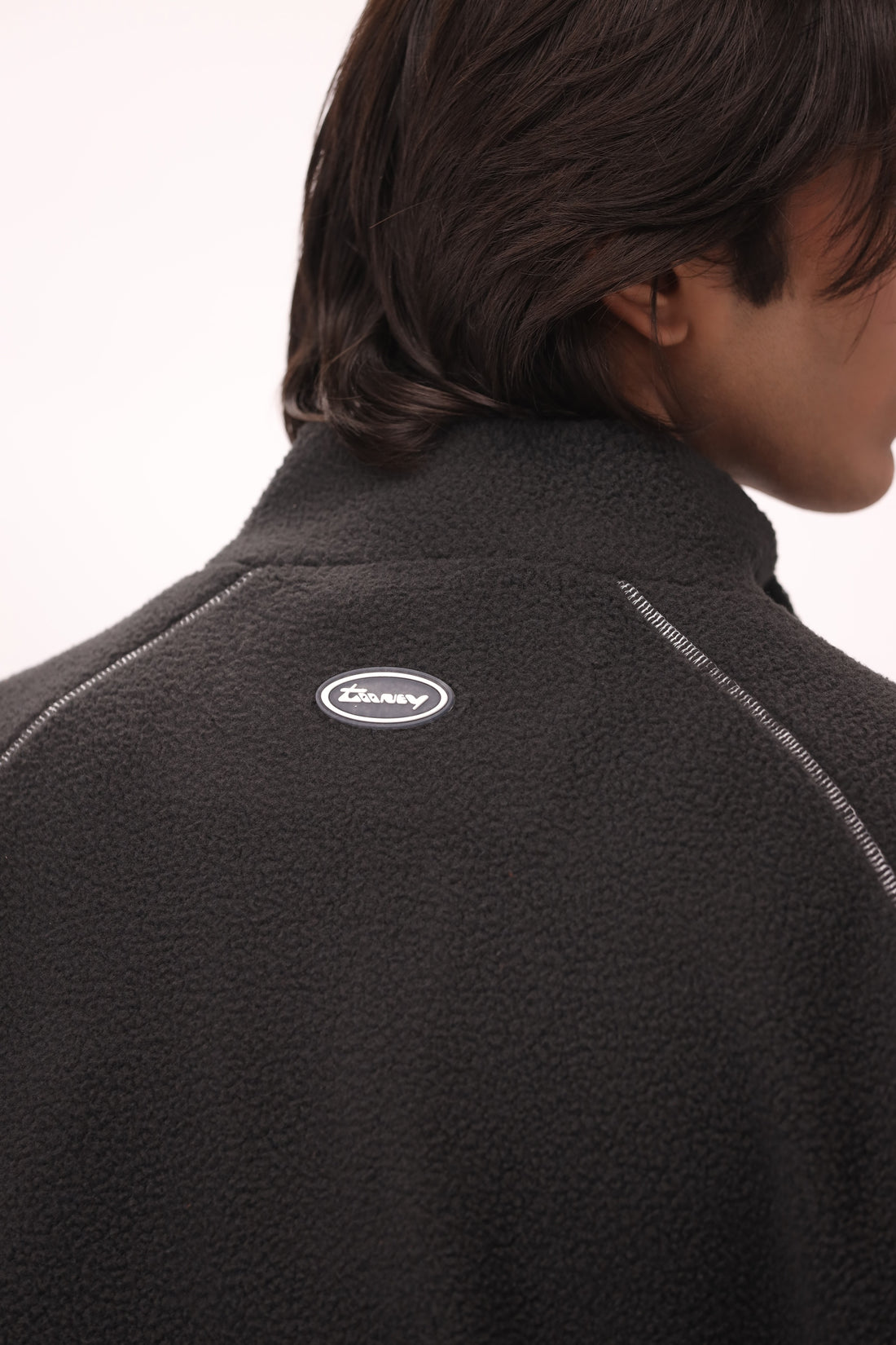 Sherpa Mock Neck ¼-Zip – Jet Black