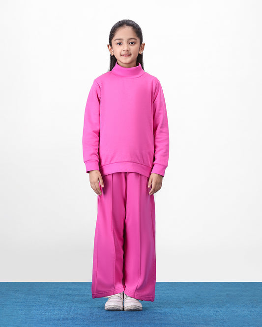Fuchsia High Neck Fleece Set
