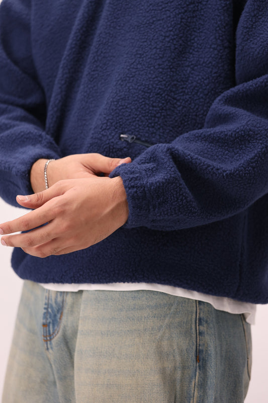 Sherpa Mock Neck ¼-Zip – Deep Navy