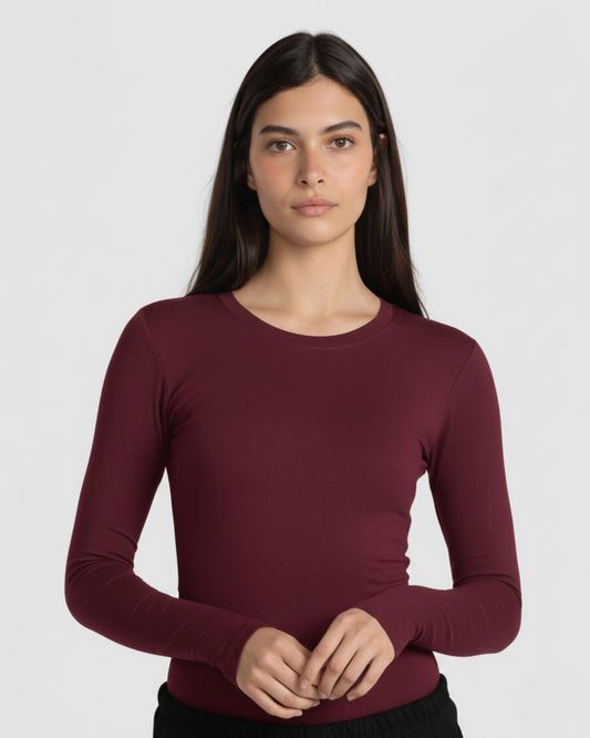 24/7 Women's Full Sleeve - Burgundy