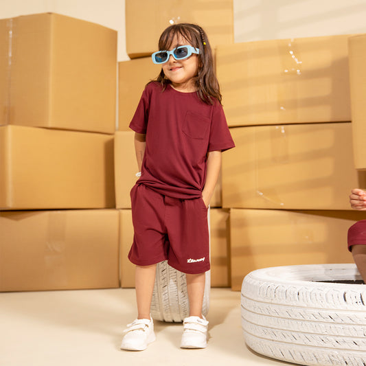MAROON - 24/7 Kids Co-ord Set