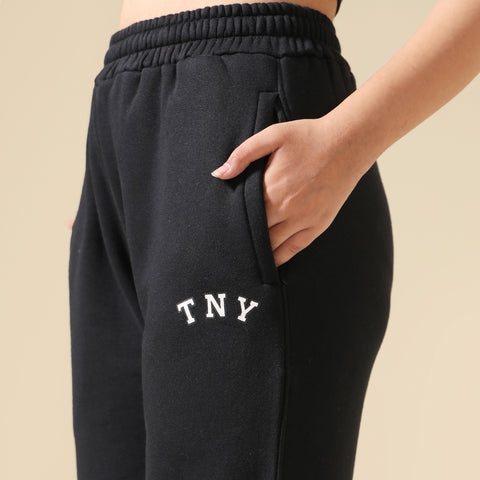 Black Relax Fit Fleece Unisex Trouser