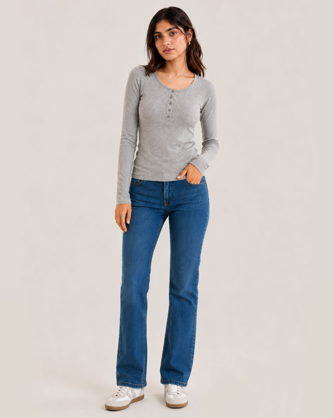 Go-to Henley Grey (Women)