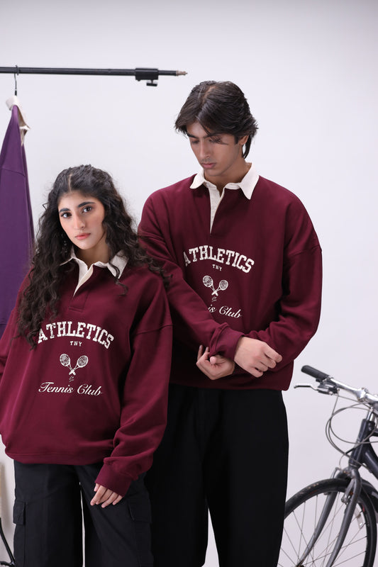 Classic Maroon TNY Tennis Club Sweatshirt