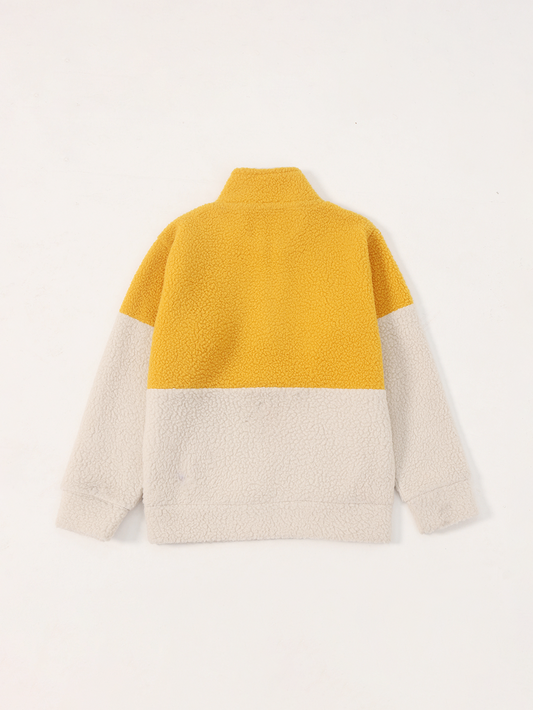 Mustard Sherpa Quarter Zipper