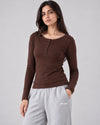 Go-to Henley Brown (Women)