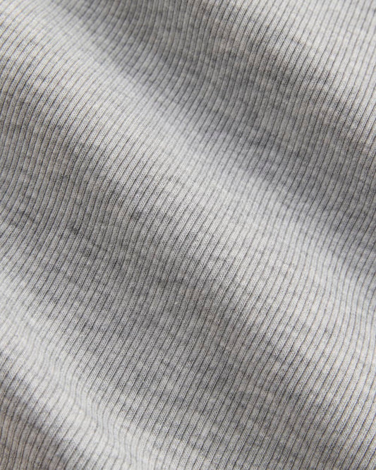 Grey Ribbed Women's Henley