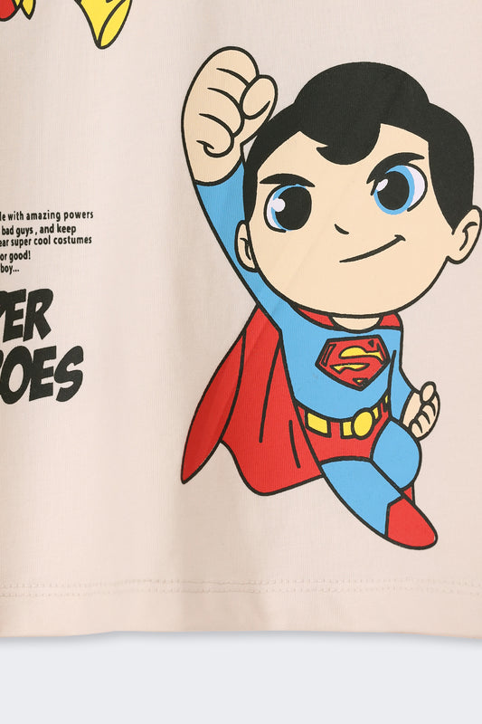 Super Heros Print T-shirt