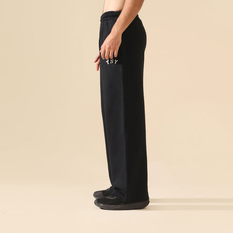 Black Relax Fit Fleece Trouser