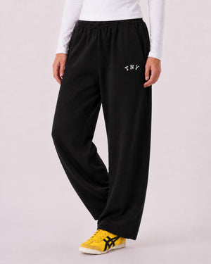 TNY Relax Fit Fleece Unisex Trouser - Black