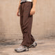 BAGGY A.F Crinkle Unisex Trouser- Brown