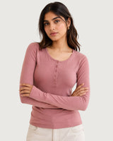 Go-to Henley Dusty Berry (Women)