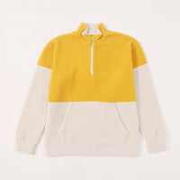 Contrast Mustard / Cream Sherpha Jacket