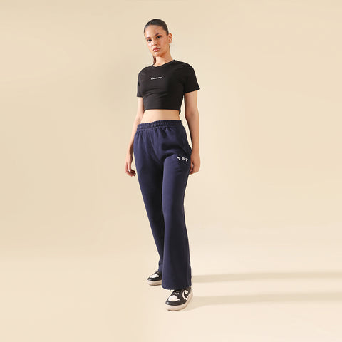 Navy Relax Fit Fleece Unisex Trouser