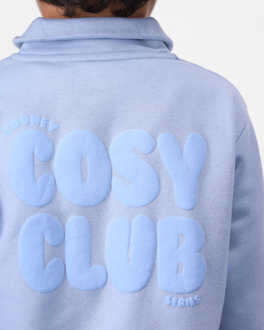 Cosy Club Mock Neck 1/4 Co-ord Set - Sky Blue