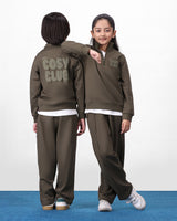 Cosy Club Mock Neck 1/4 Co-ord Set - Olive