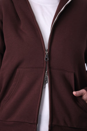 Core Fleece Unisex Zipper - Brown