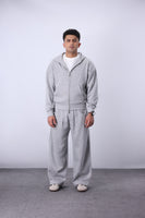 Core Fleece Zipper Co-Ord - Mid Grey