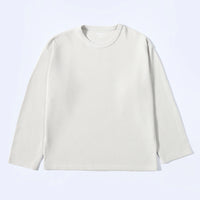 Beige Long Sleeve Waffle T-Shirt