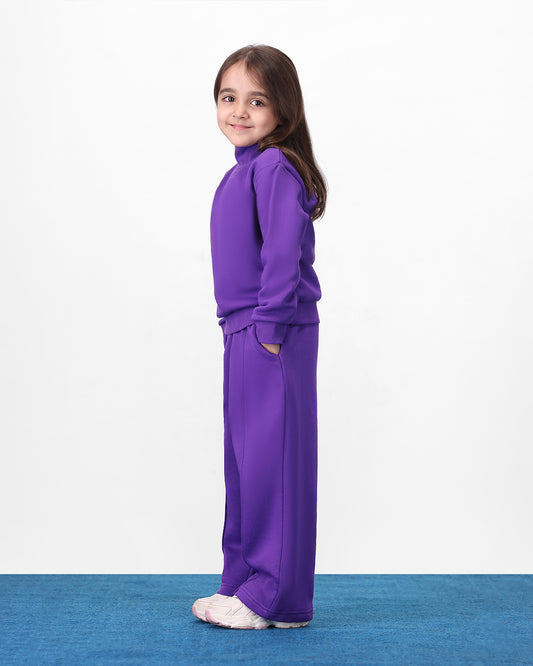 Lilac High Neck Fleece Set