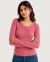 Go-to Henley Salmon (Women)