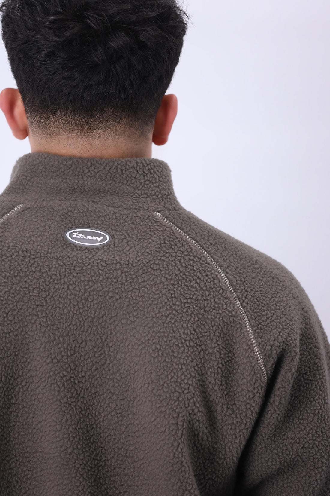 Sherpa Mock Neck ¼-Zip – Moss Grey