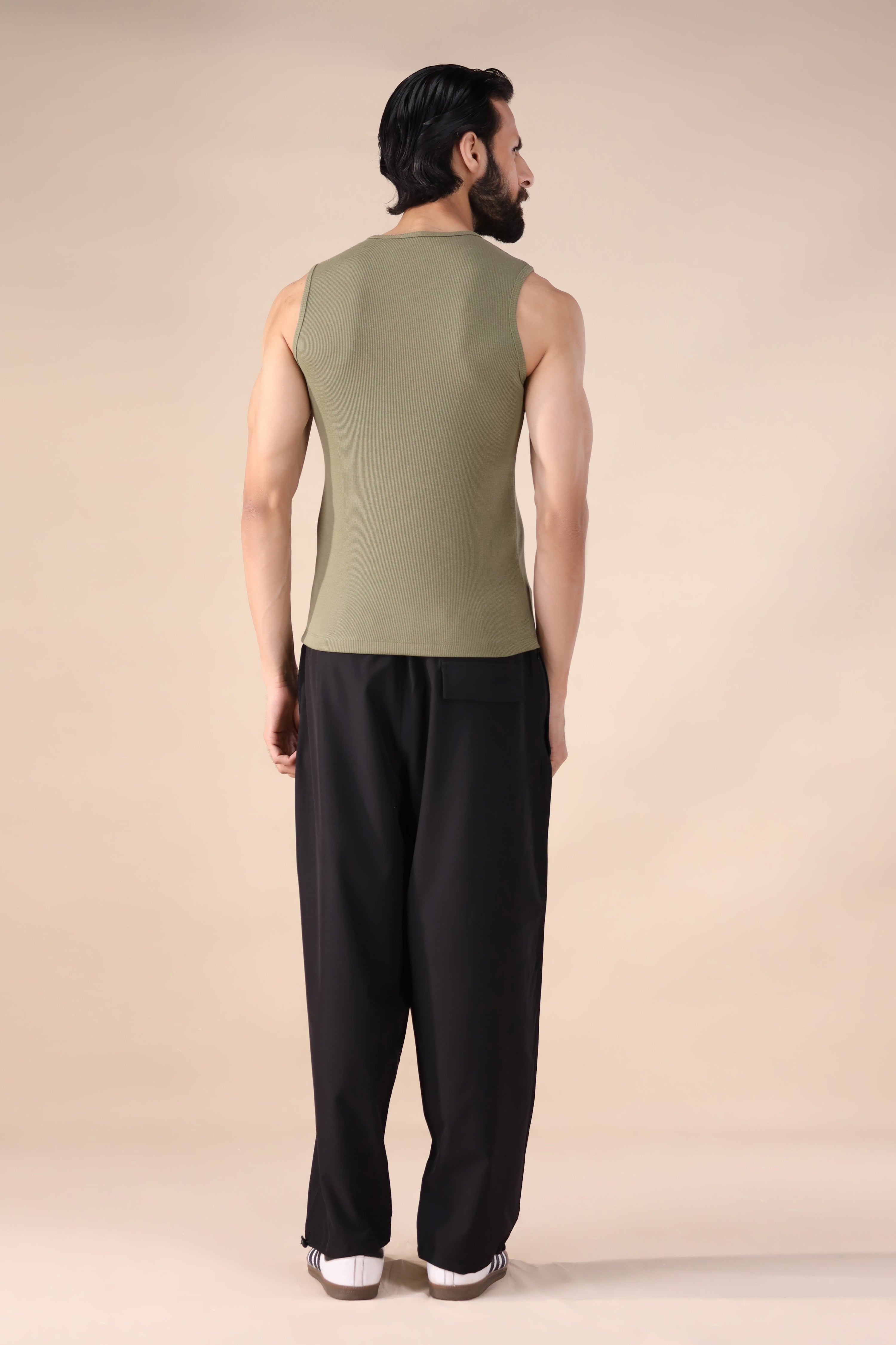 Ribbed Tanktop – Olive
