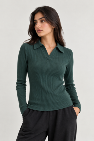 Green Drop Needle Polo